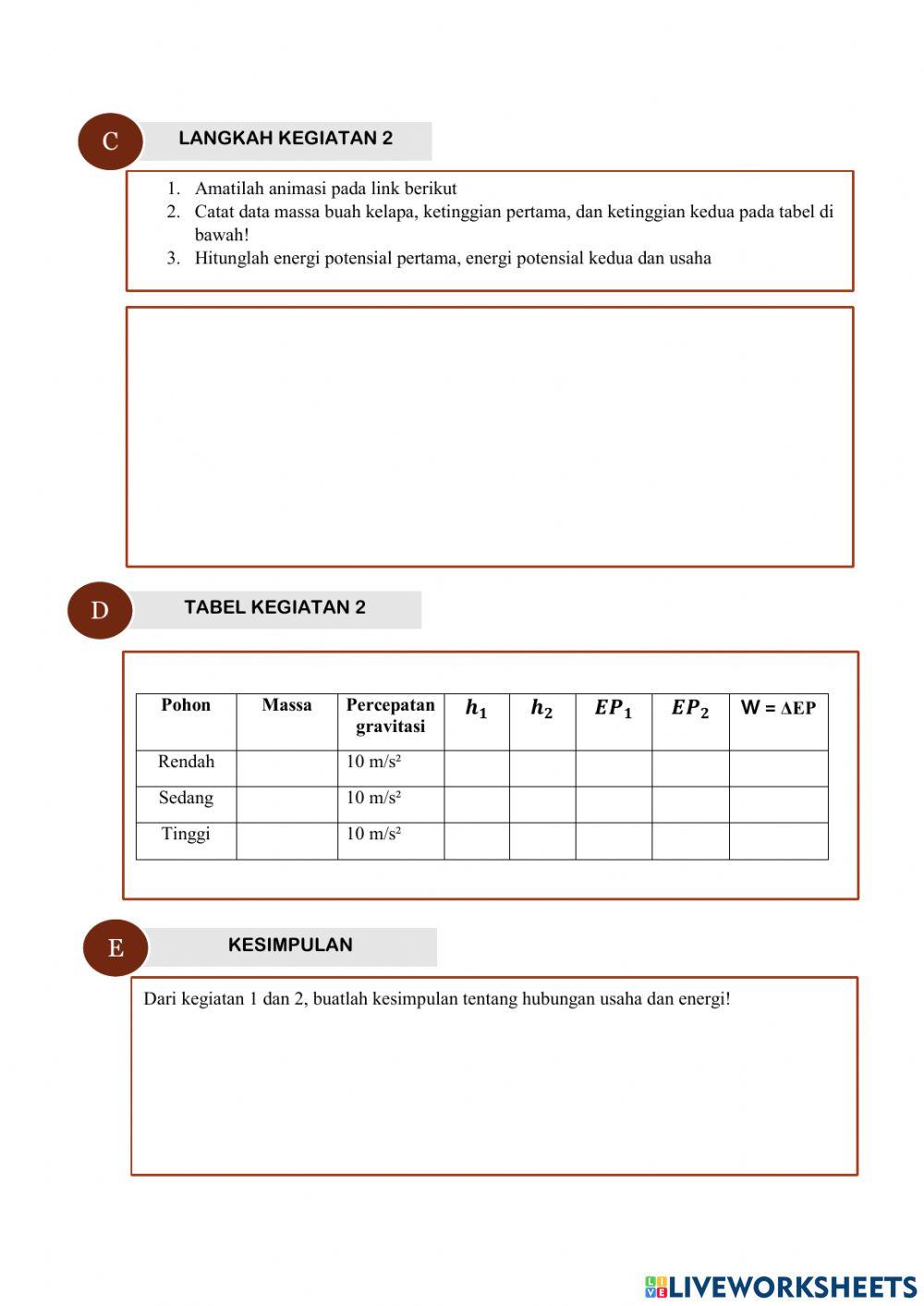 Lkpd energi dan usaha