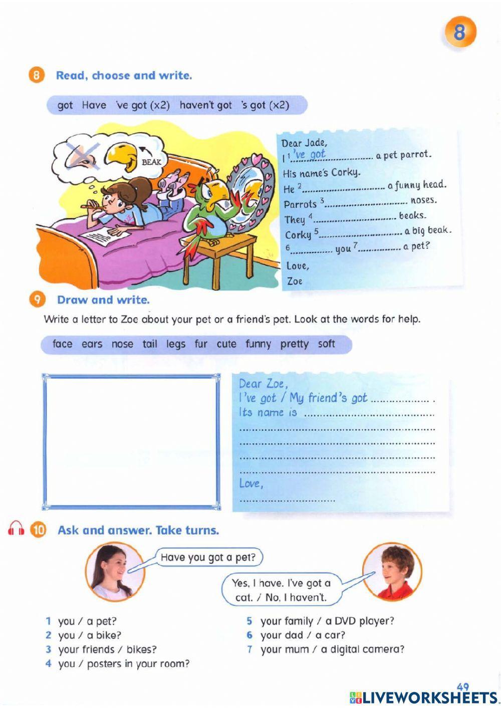 Idict 1 - Unit 4 - Lesson 10: have-has got