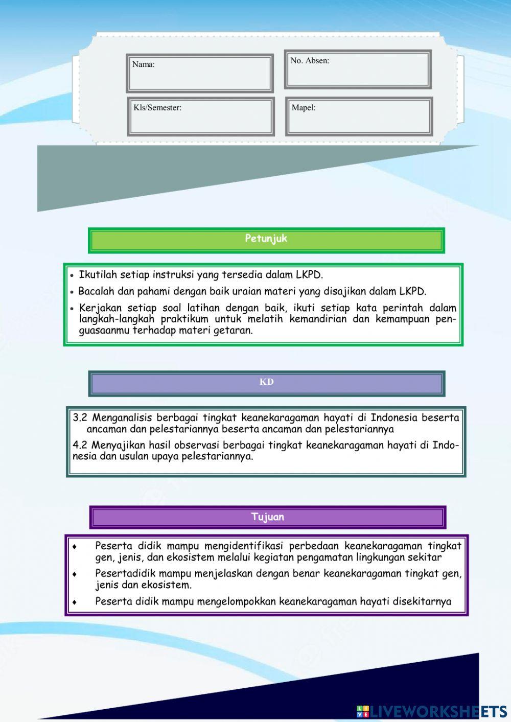 LKPD KOnservasi Biodiversitas