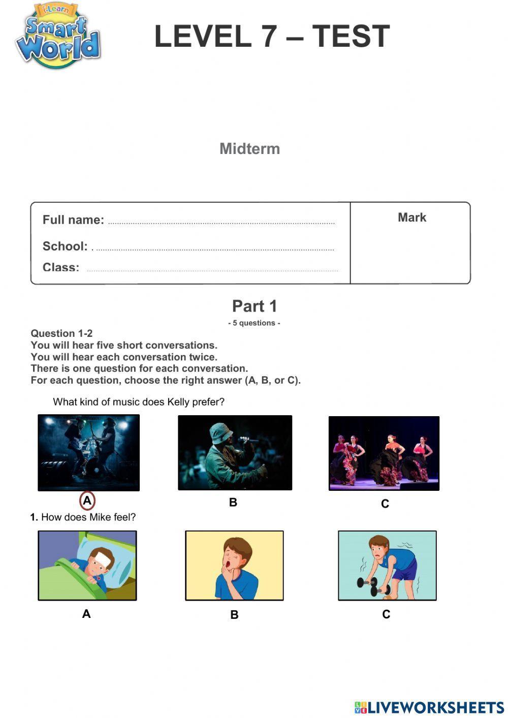 Test-Midterm-Listening