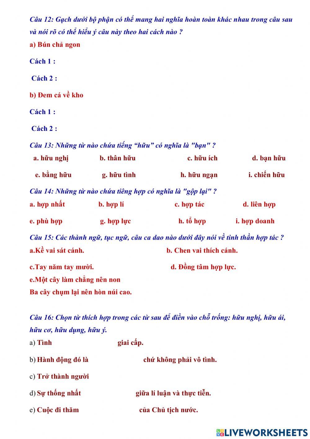 Luyện từ và câu tuần 6