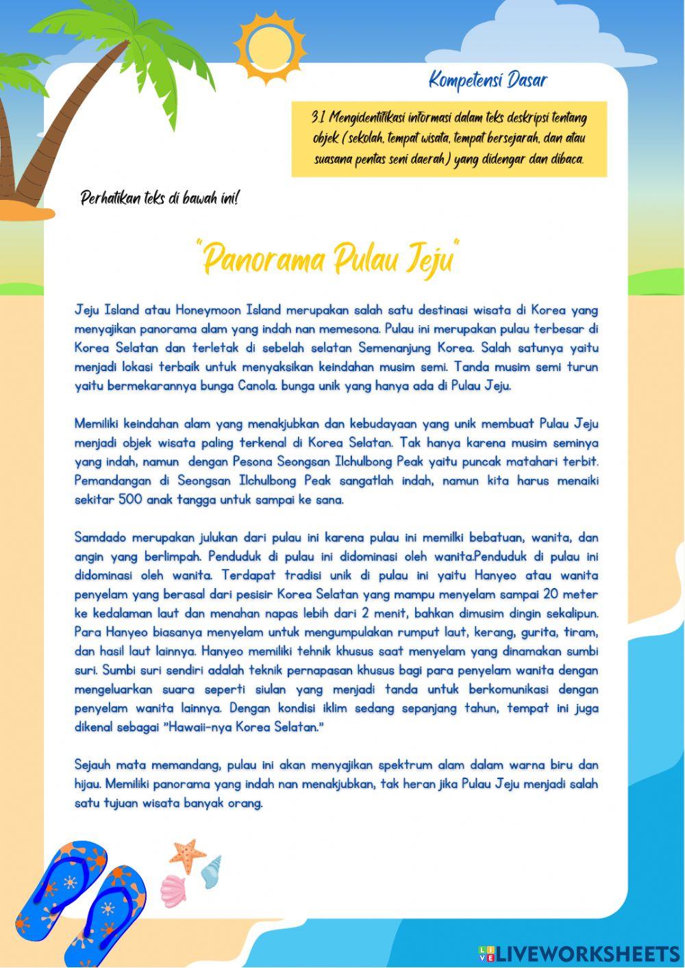 LKPD Mengidentifikasi Teks Deskripsi - PPG