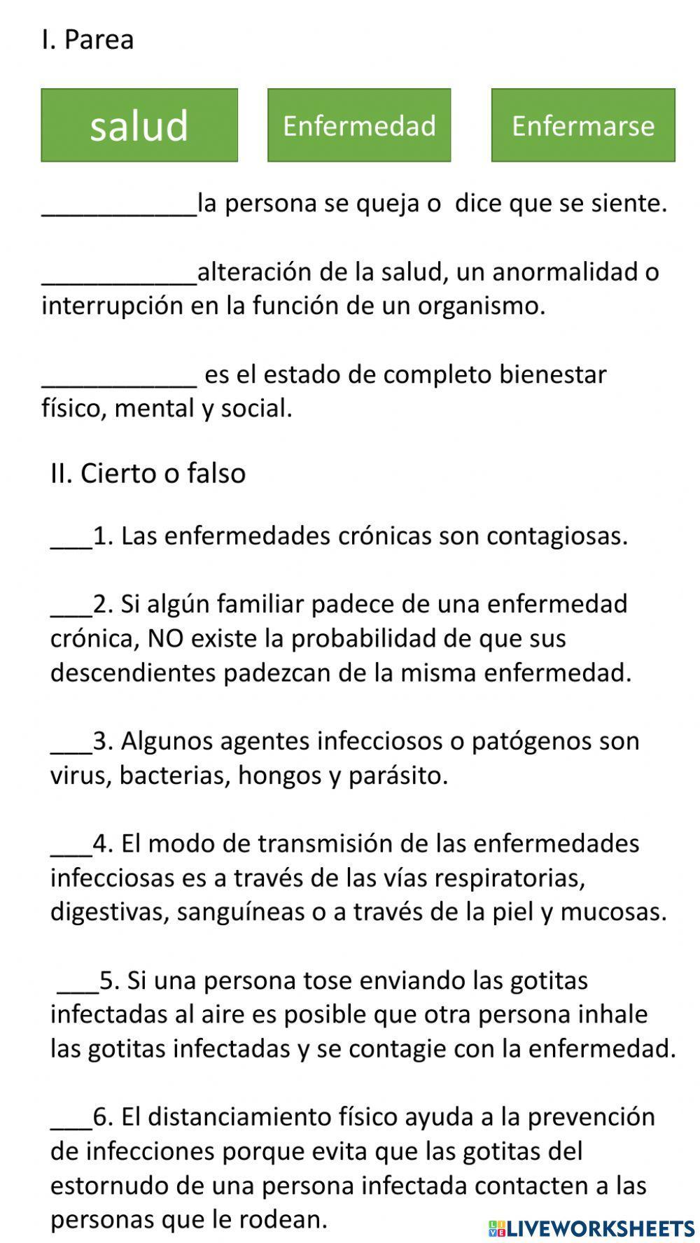 Enfermedades transmisibles y no transmisibles