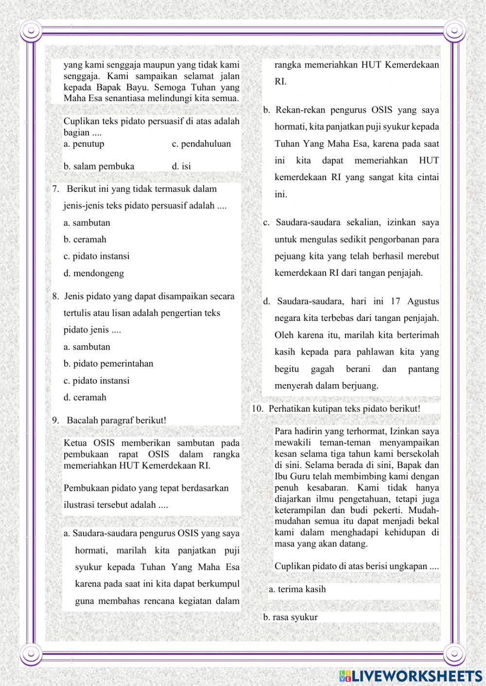 Uh teks pidato persuasif