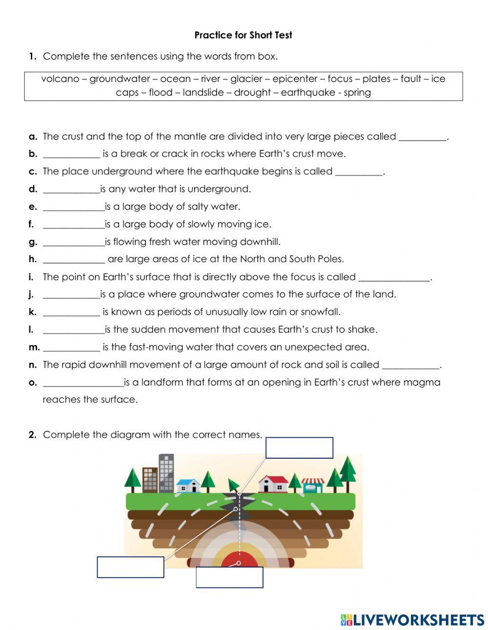 Practice Short Test no.1 5 Grade 2022