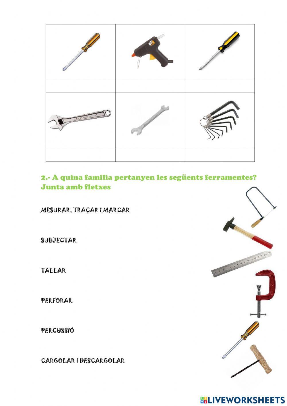 Ferramentes, zones del taller i normes