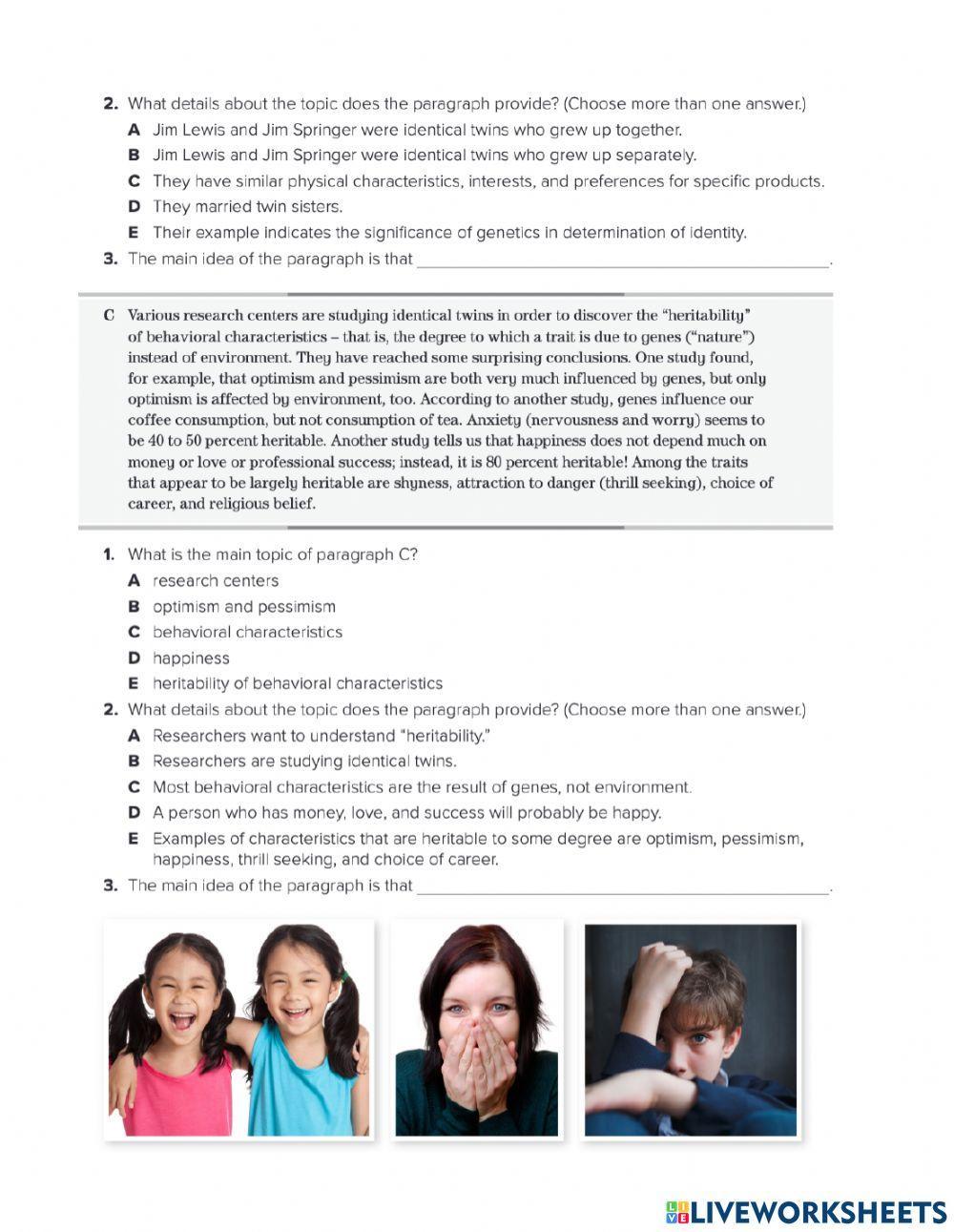 Personality: Nature or nurture