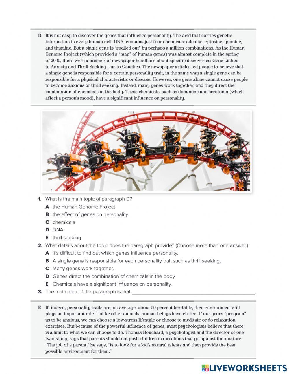 Personality: Nature or nurture