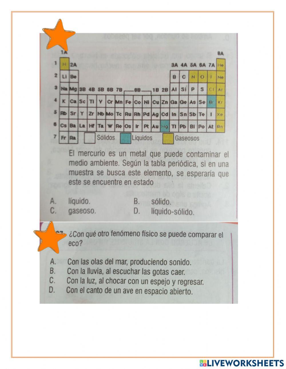 Icfes . ciencias 5°