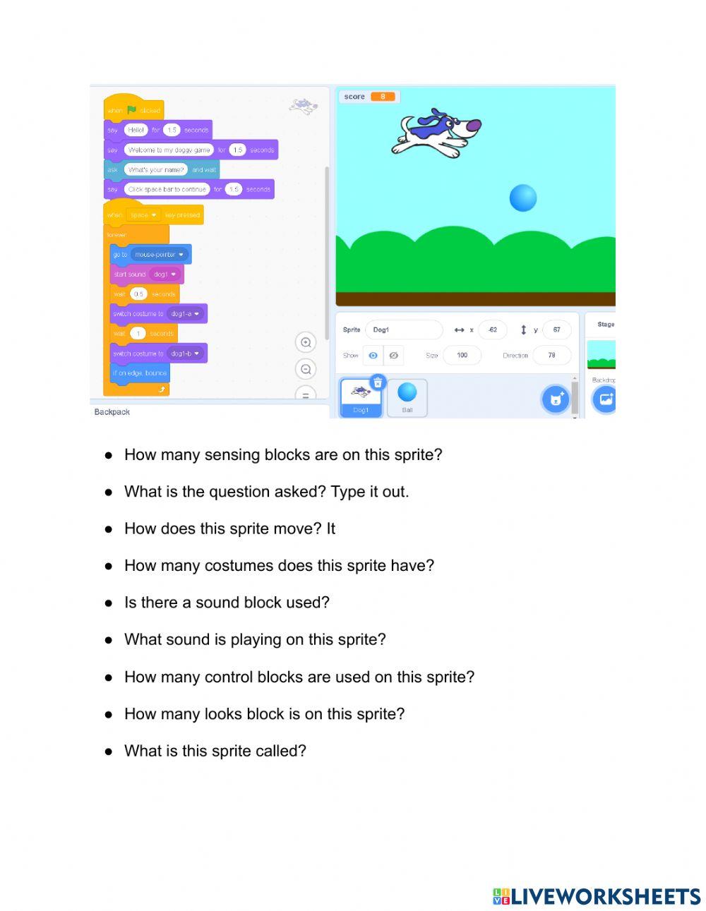 Y3 Scratch Worksheet 2