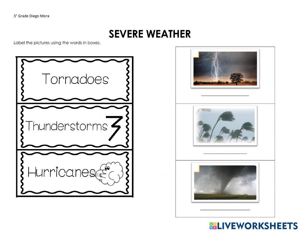 Severe Weather Worksheets