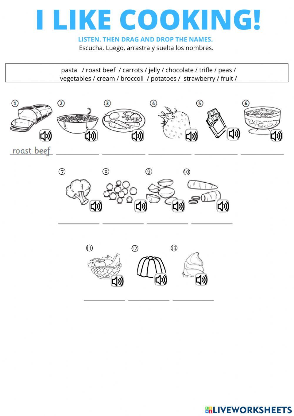 LWU 3 - VOCABULARY - I LIKE COOKING!
