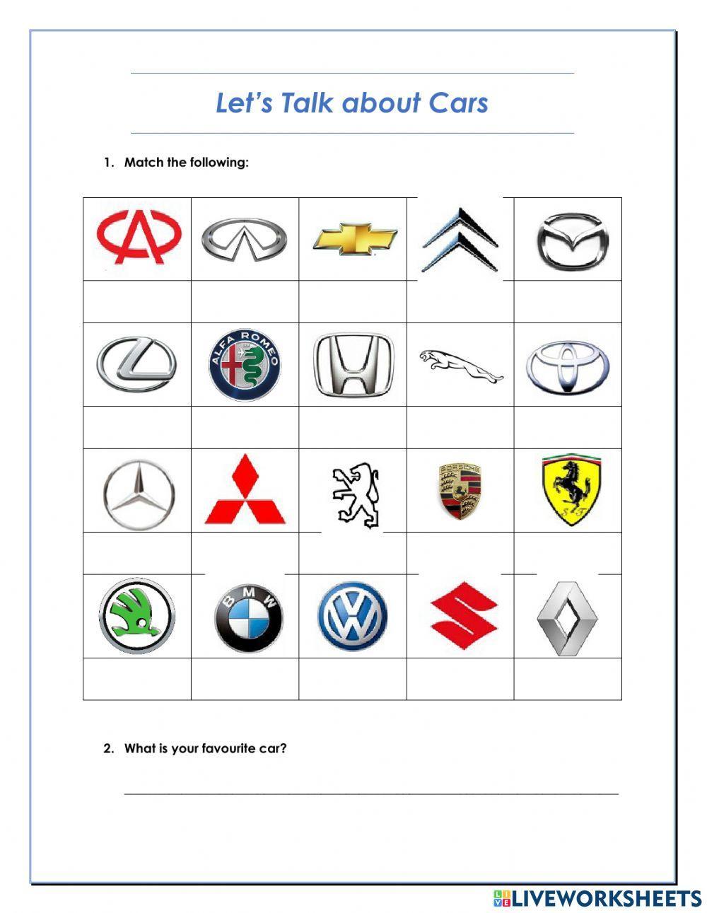 Conversation Starter - Cars and Logos
