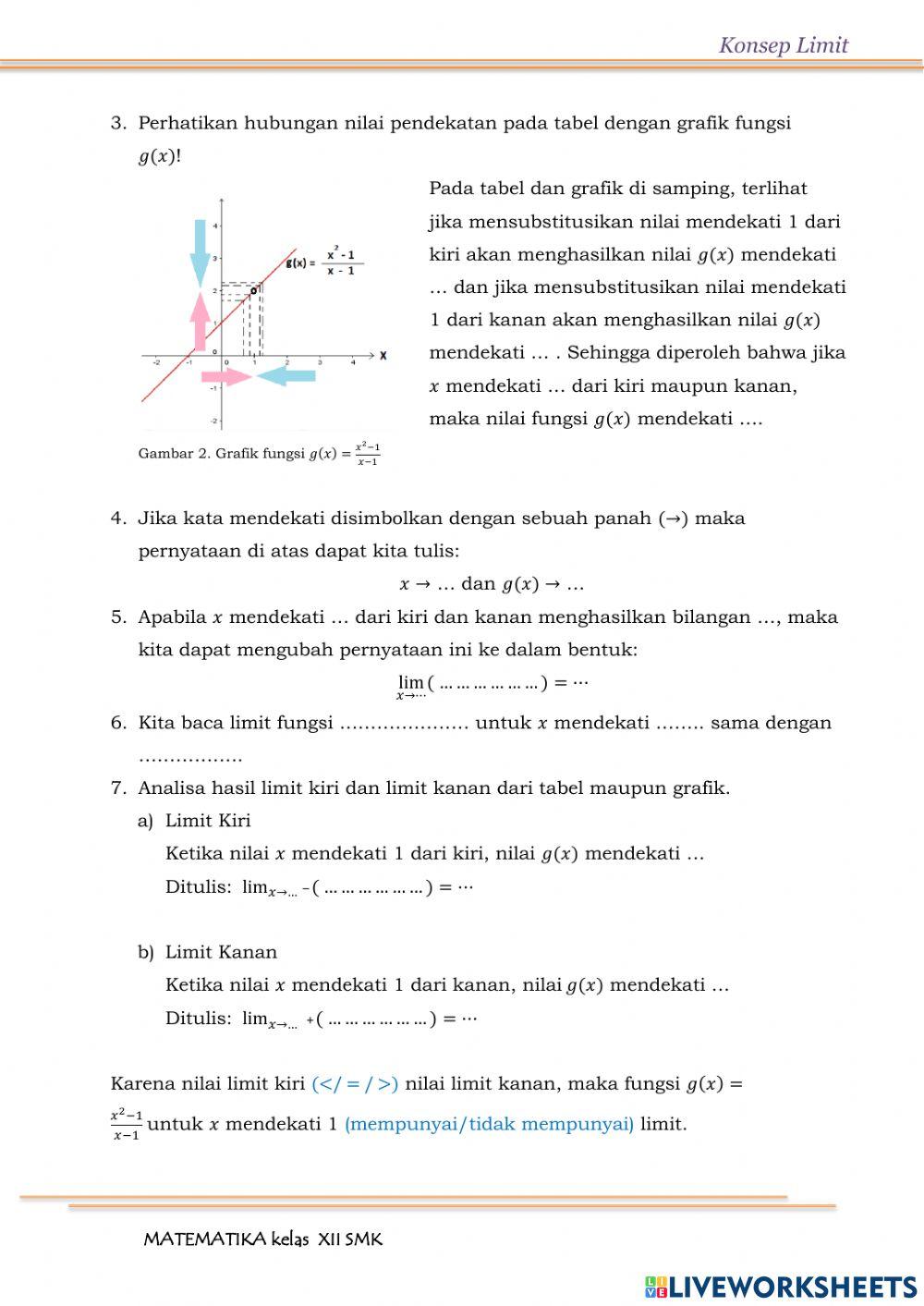 Limit Fungsi Aljabar