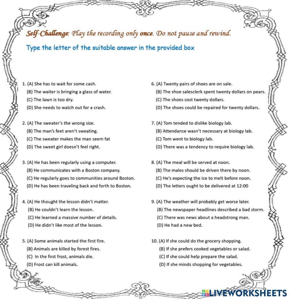 TOEFL - Avoid similar sound