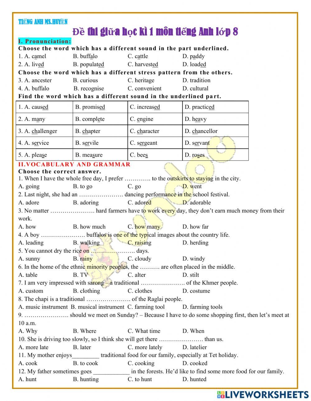 E8. ôn tập giữa kỳ 1