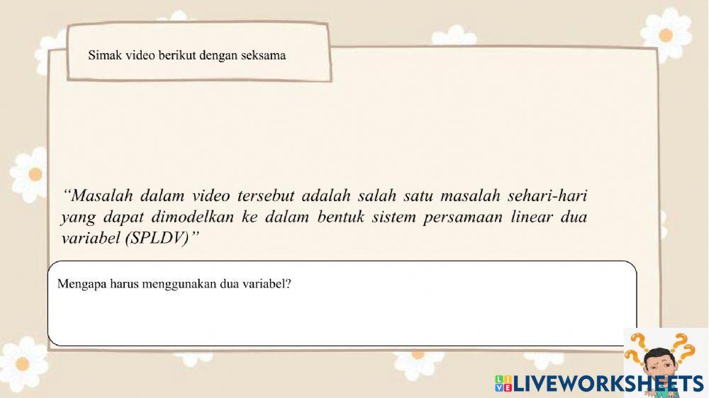 Media Pembelejaran SPLDV