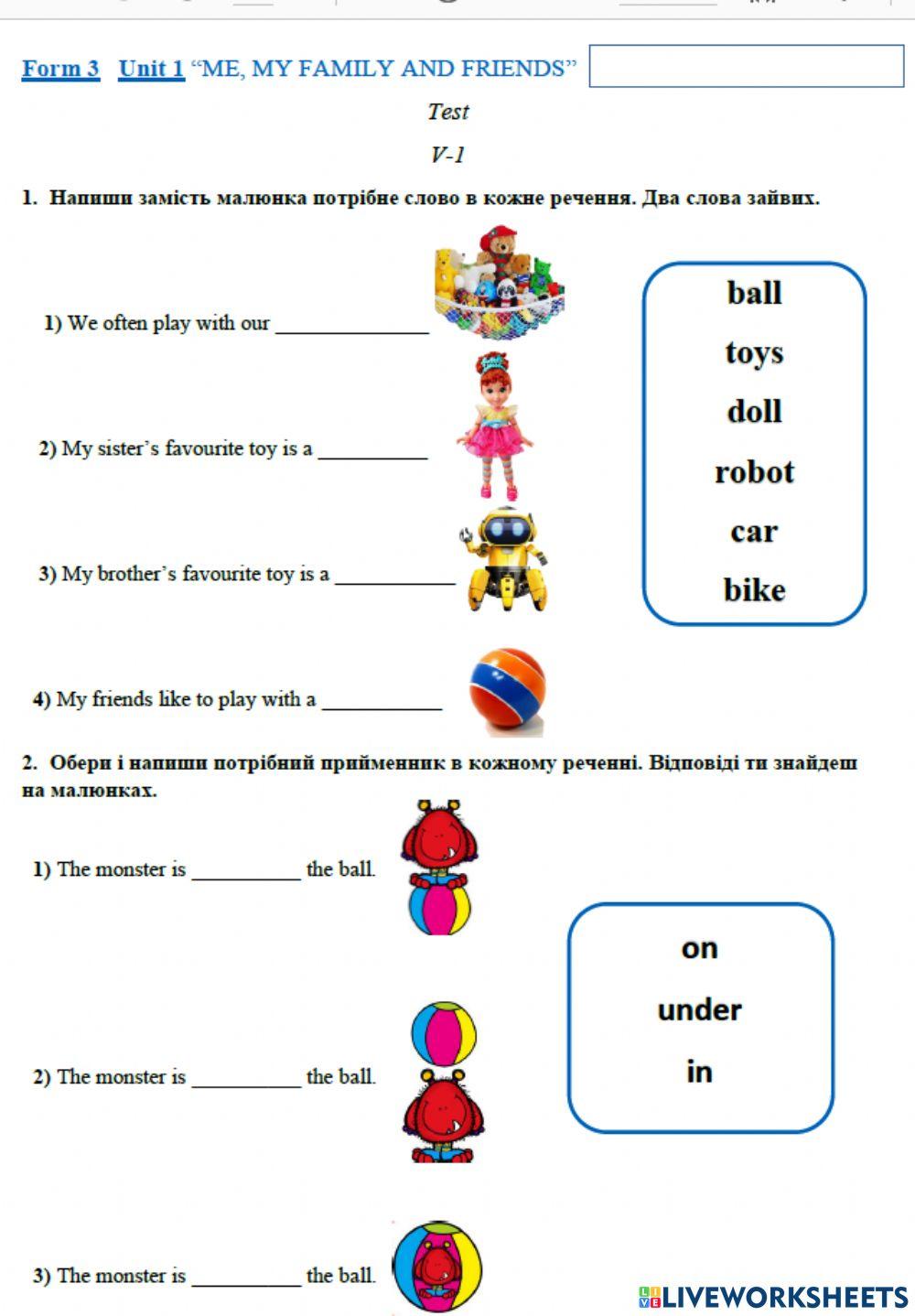 Me, my family and friends