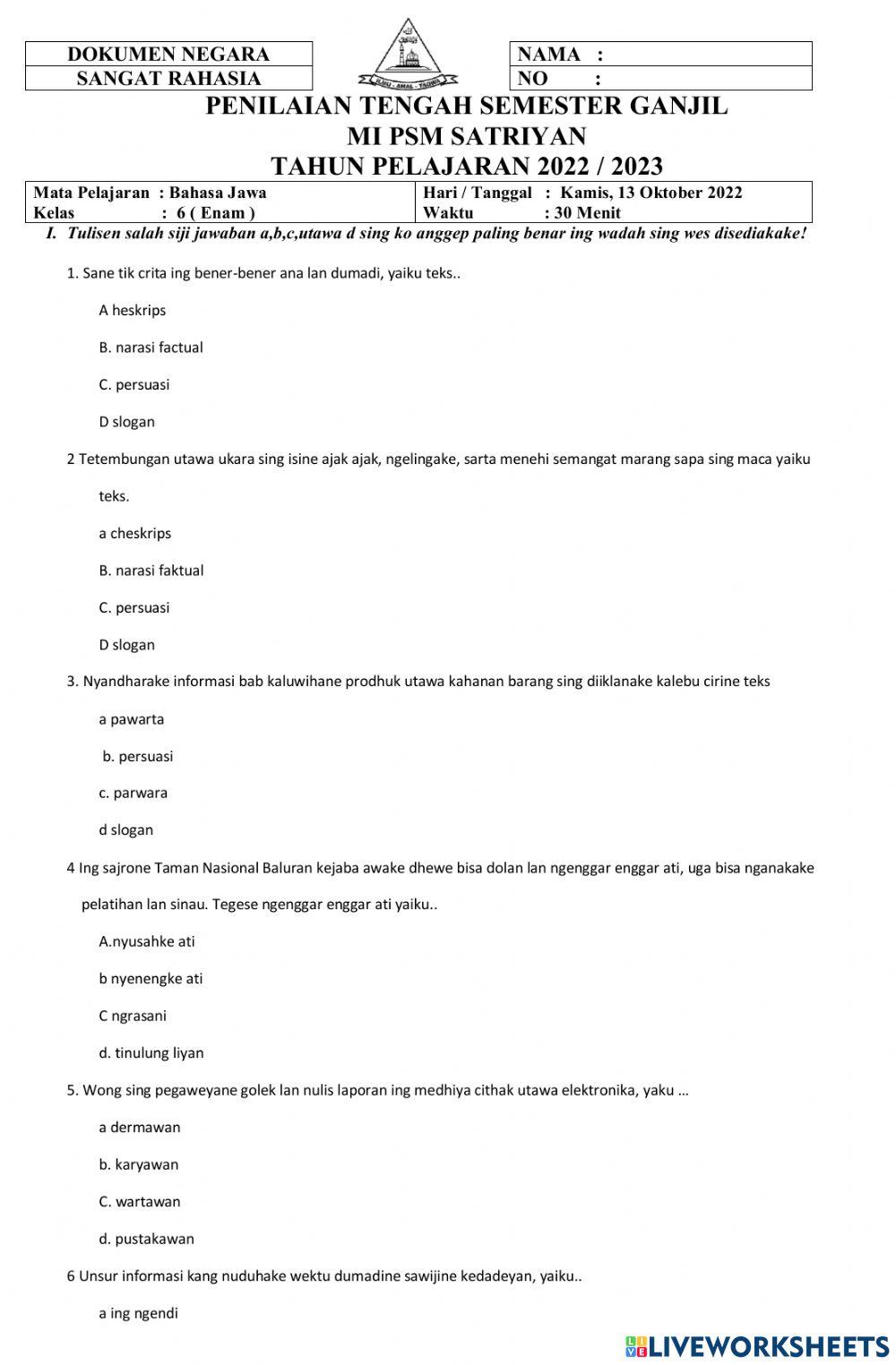 Pts 6 b jawa okto  2022