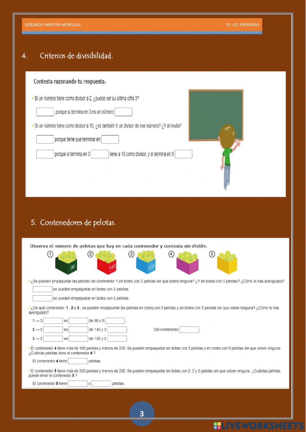 Numeración. Ficha 7. 6º. Numeración. Ficha 7. 6º.
