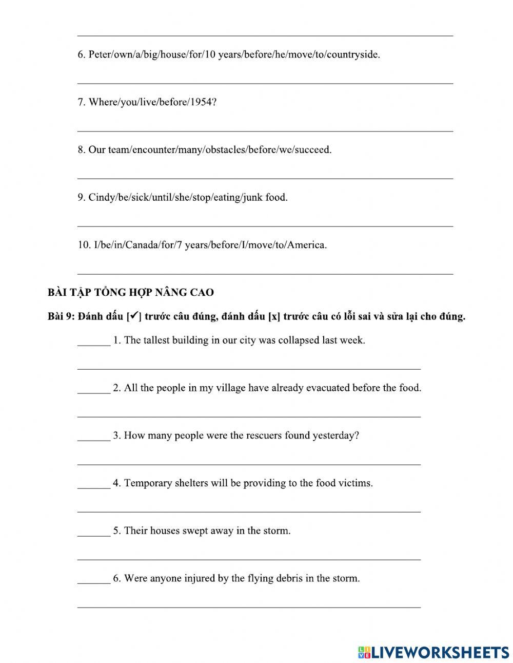 Unit 9-8 - English - 1 worksheet | Live Worksheets