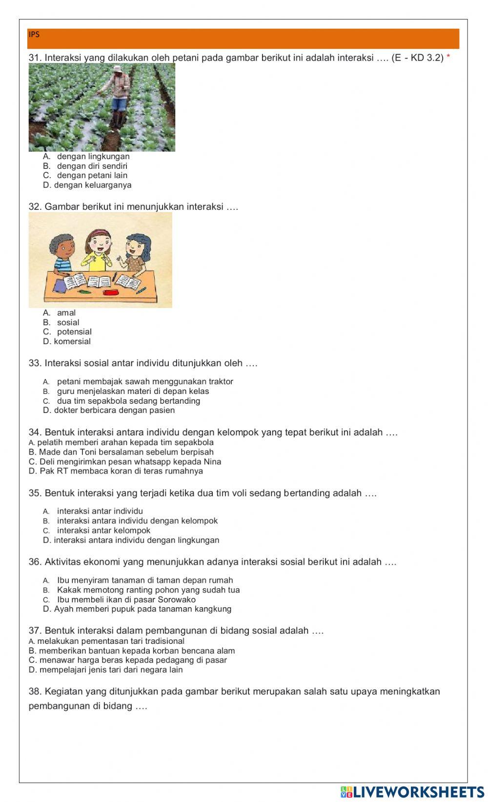 Penilaian harian tema 3