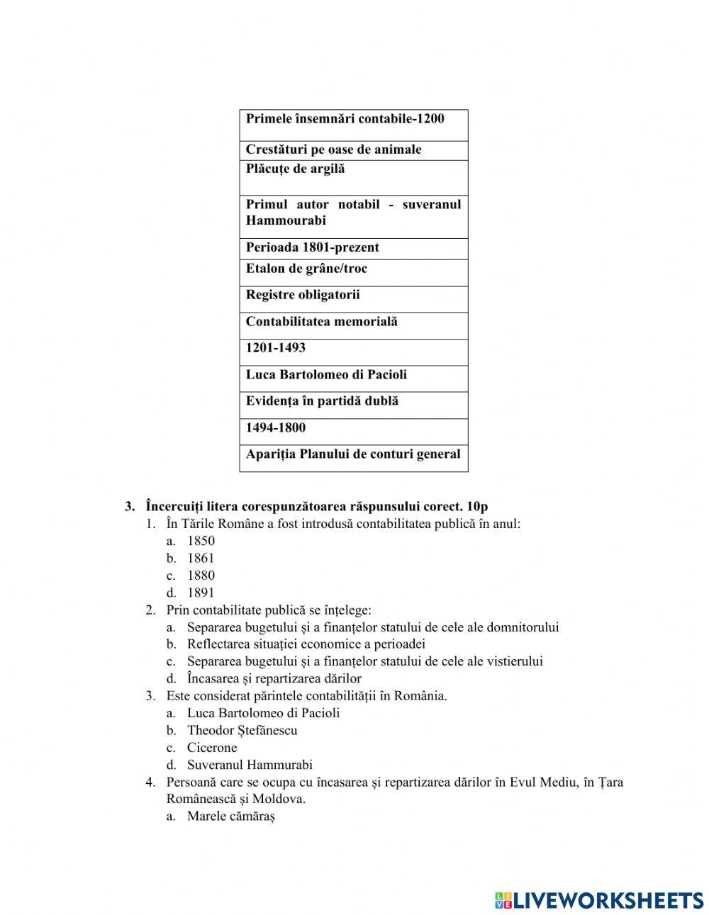 Fișă de recapitulare