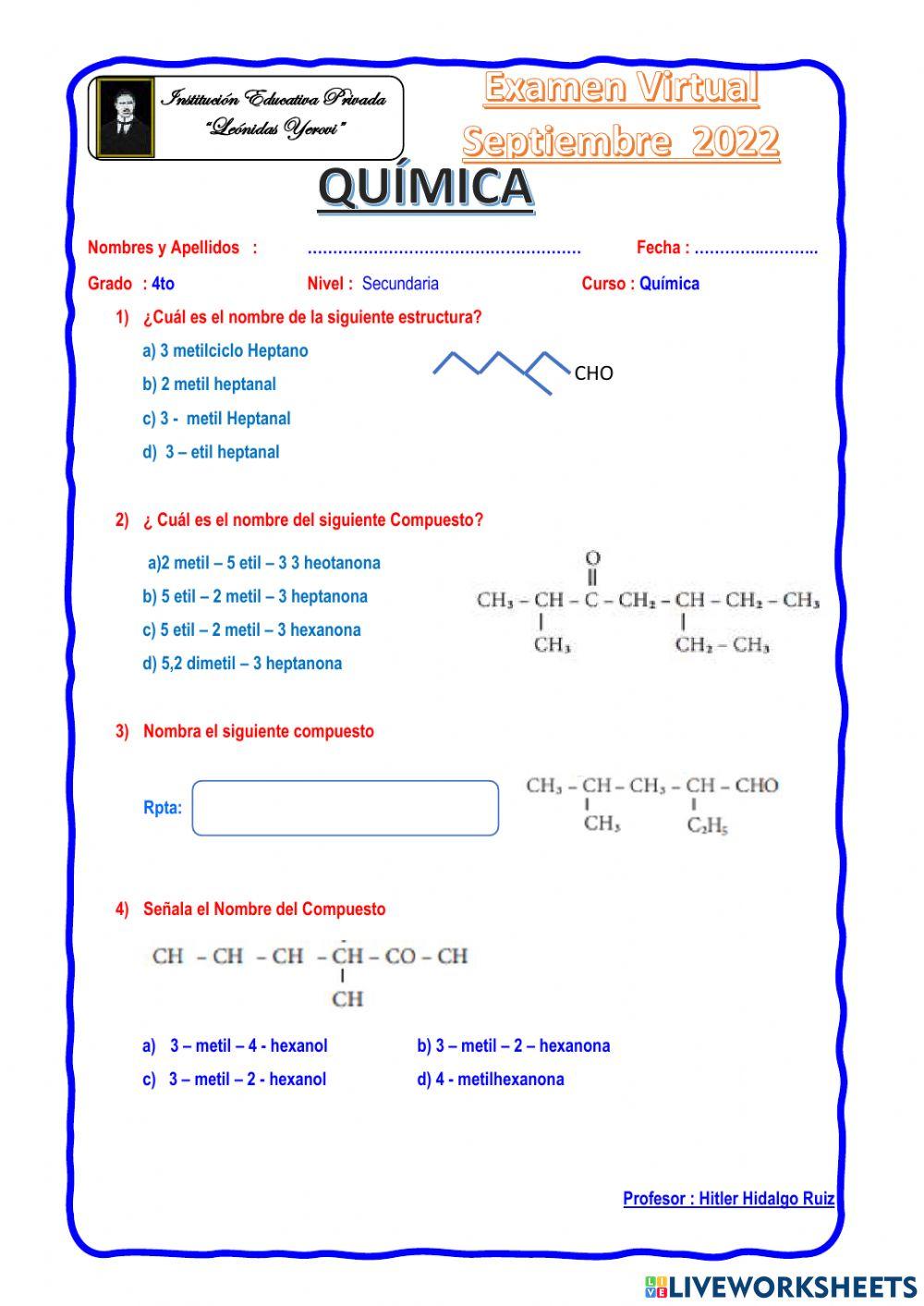 Química 4to Sec