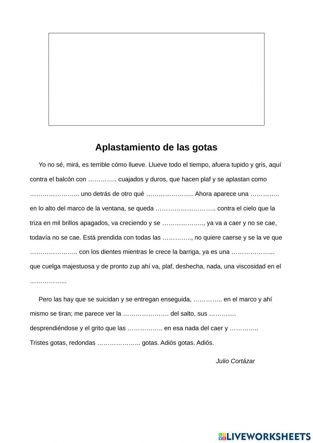 Gotas, Julio Cortázar