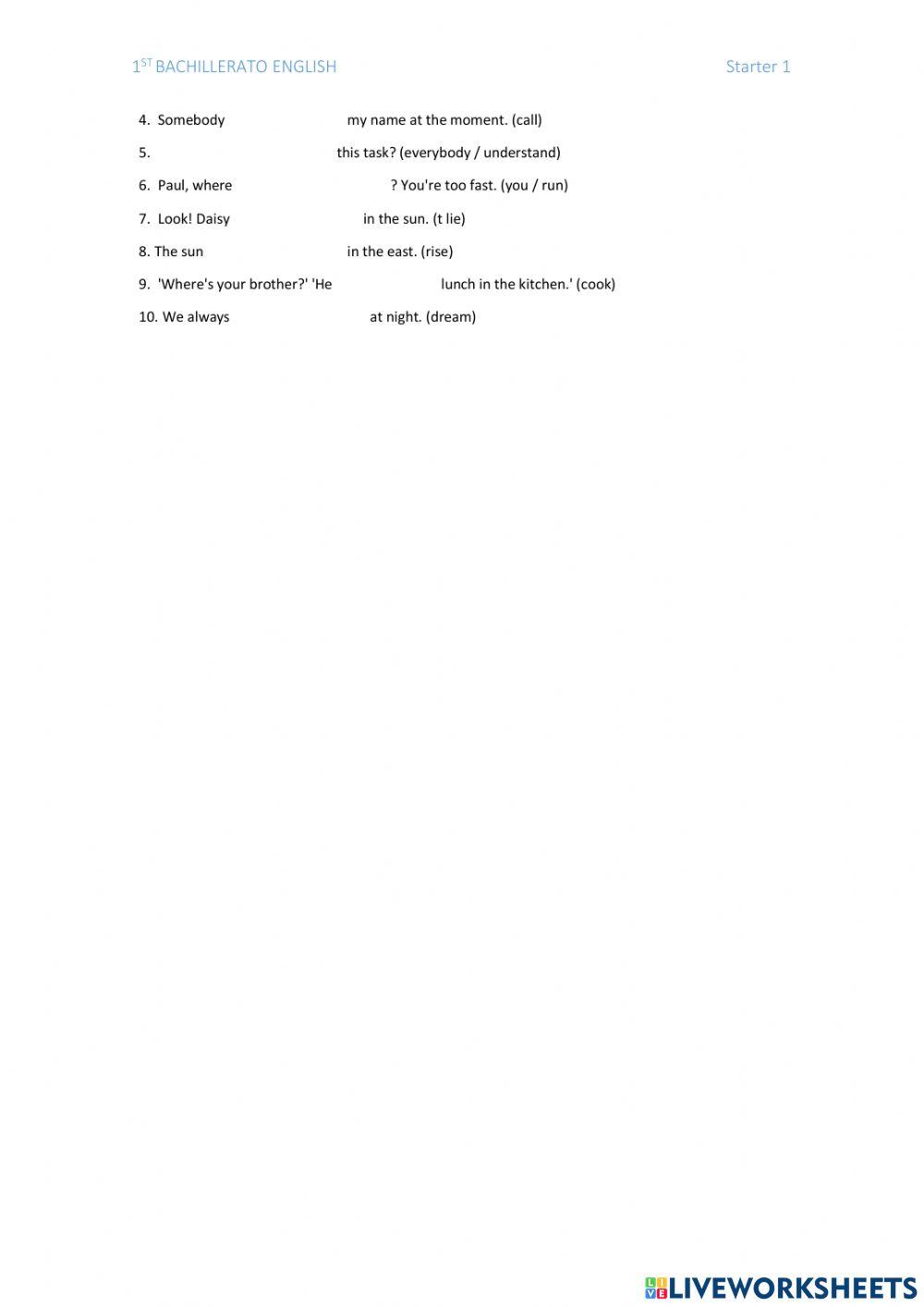 Present Simple and Present Continuous