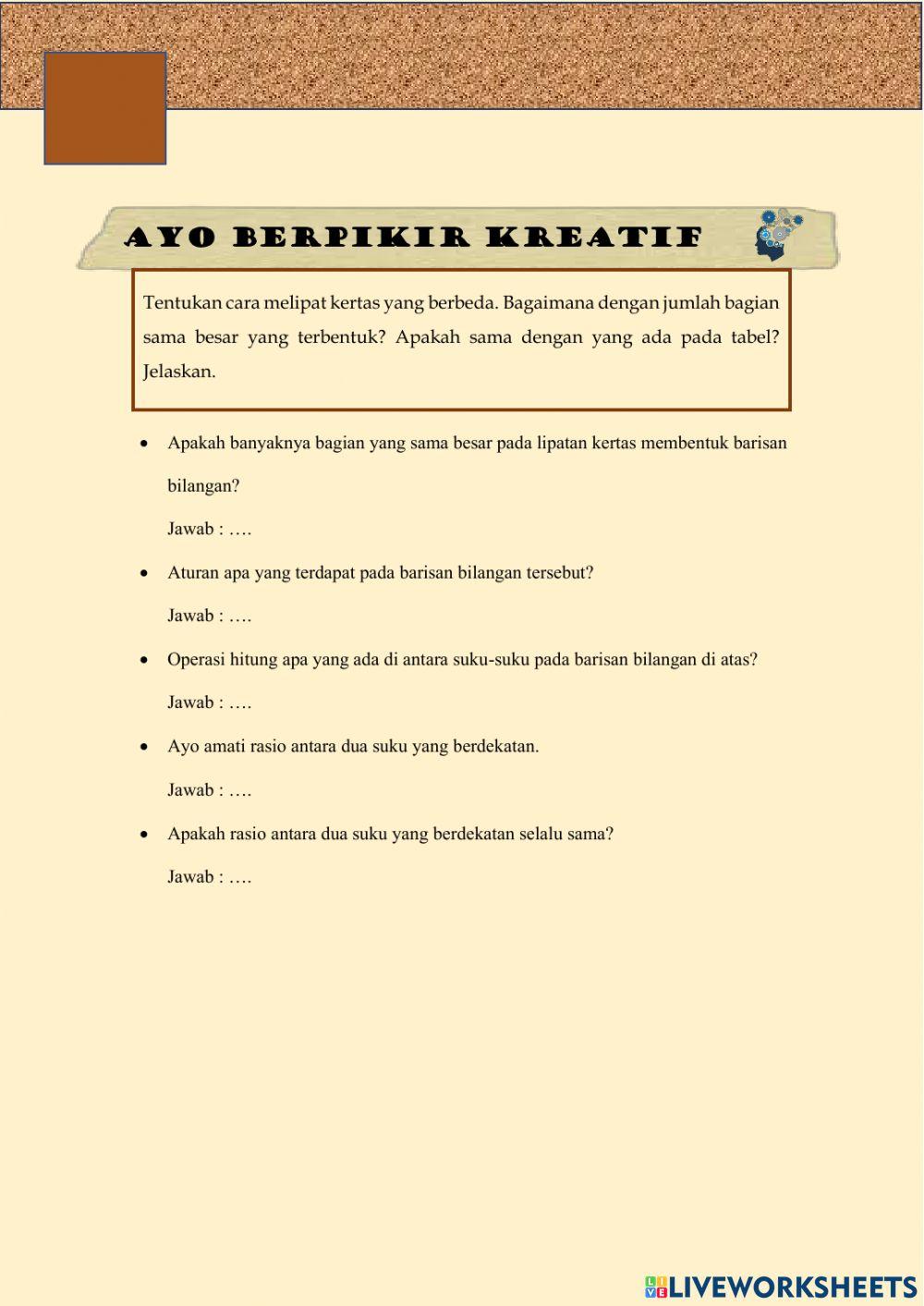 LKPD Barisan dan Deret Geometri