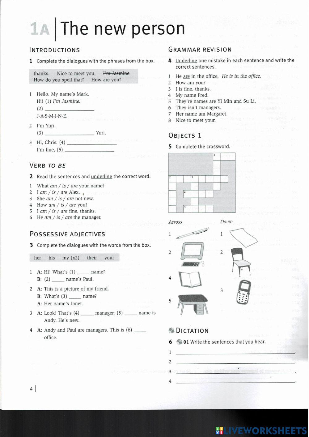 Straightforward Elem UNIT 1A