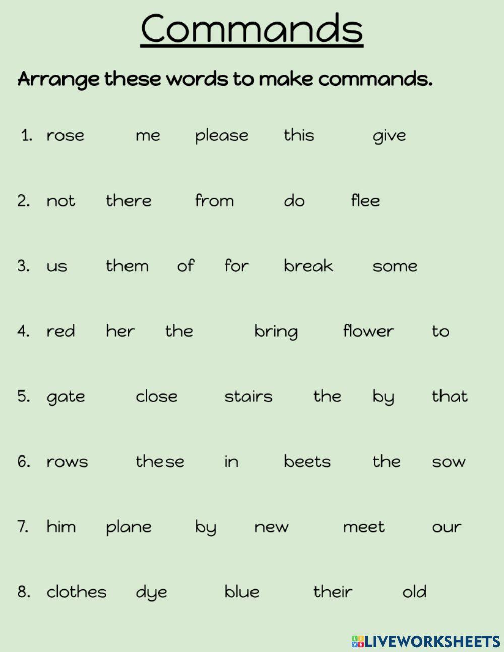 Giving Commands Giving Commands