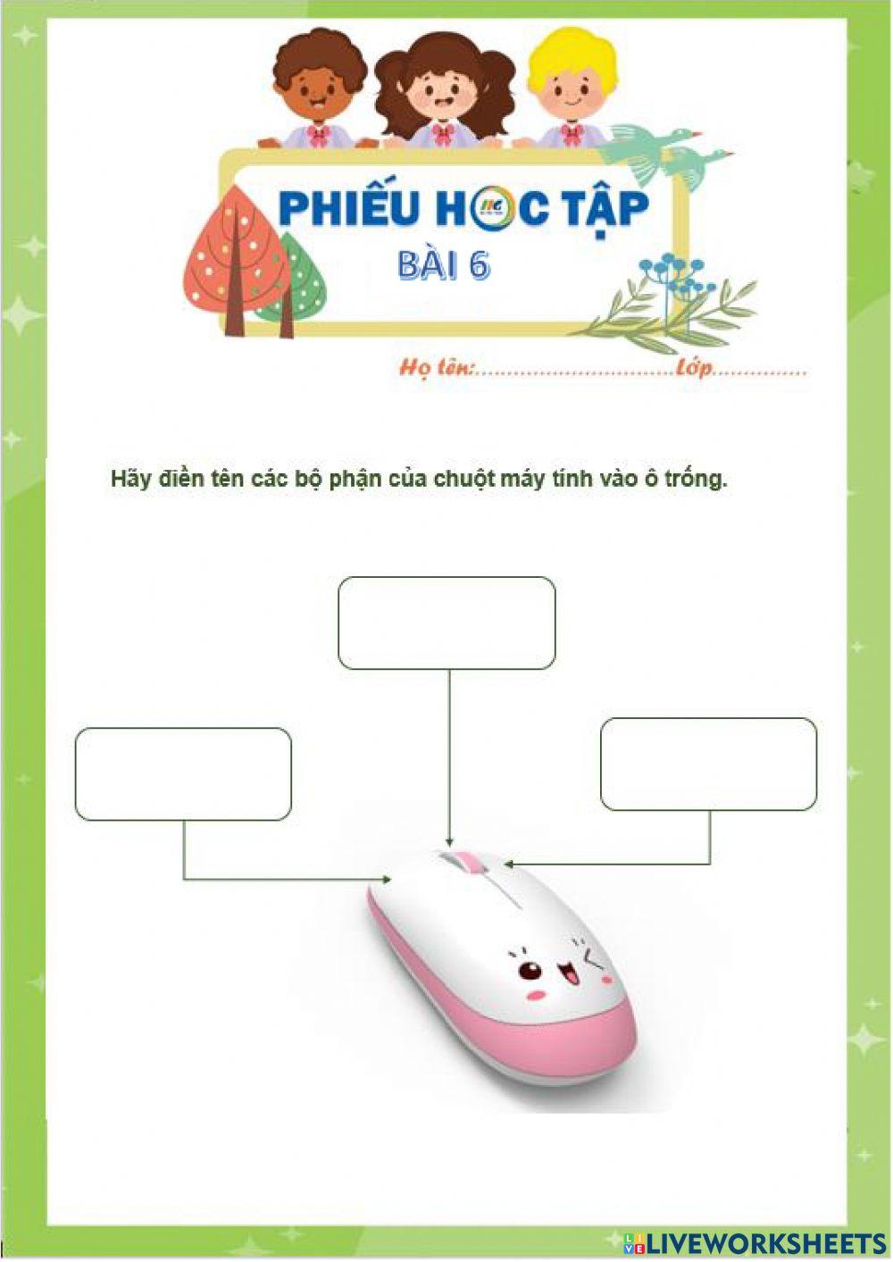 Khối 3-Bài 6: Sử dụng chuột máy tính