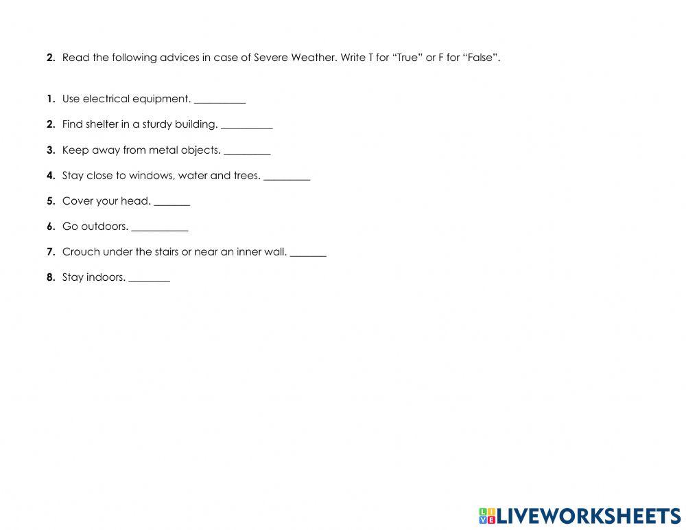 Severe weather 3 grade 2022