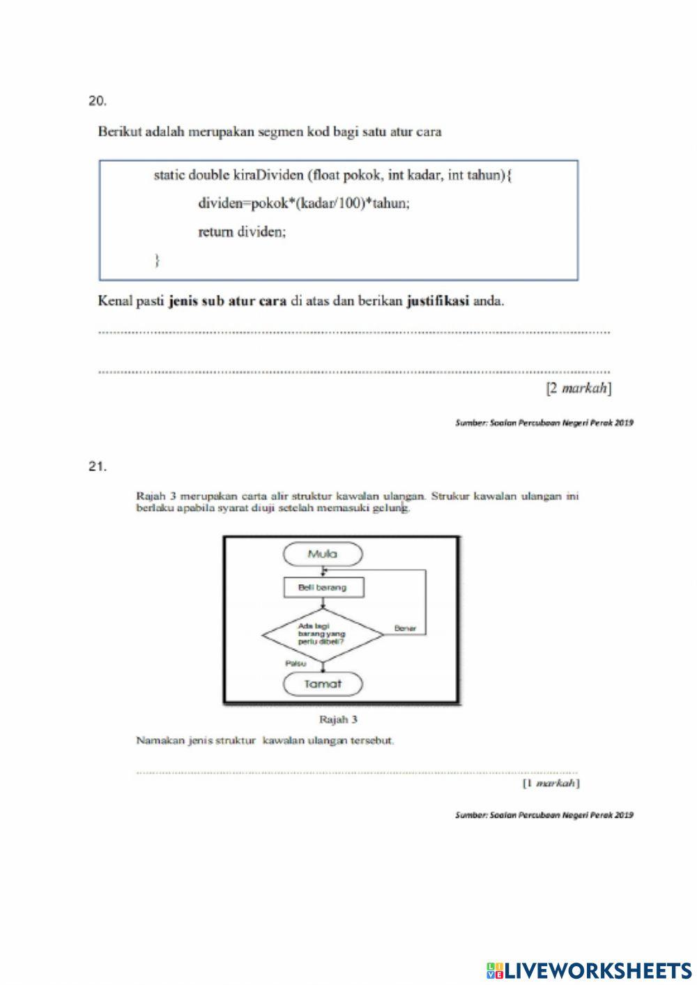 MODUL EXPERT SK TINGKATAN 4 bab1 pengaturcaraan (soalan 11 hingga soalan 21)