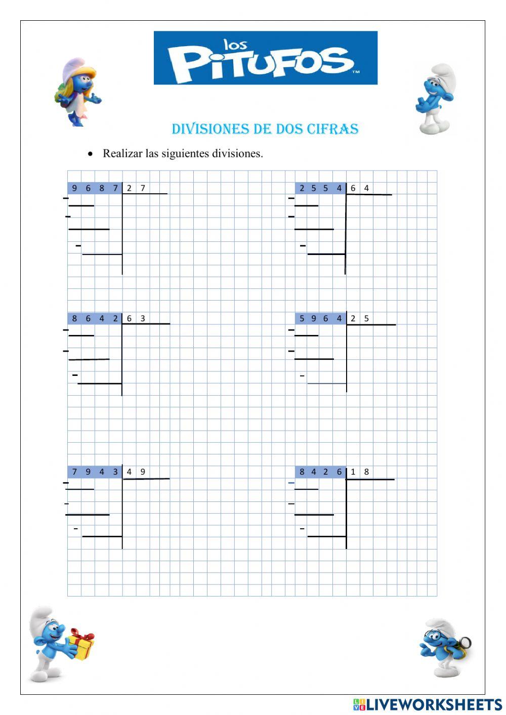 División de dos cifras