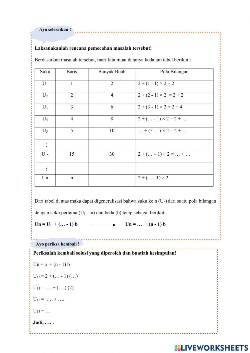 Lkpd barisan aritmatika