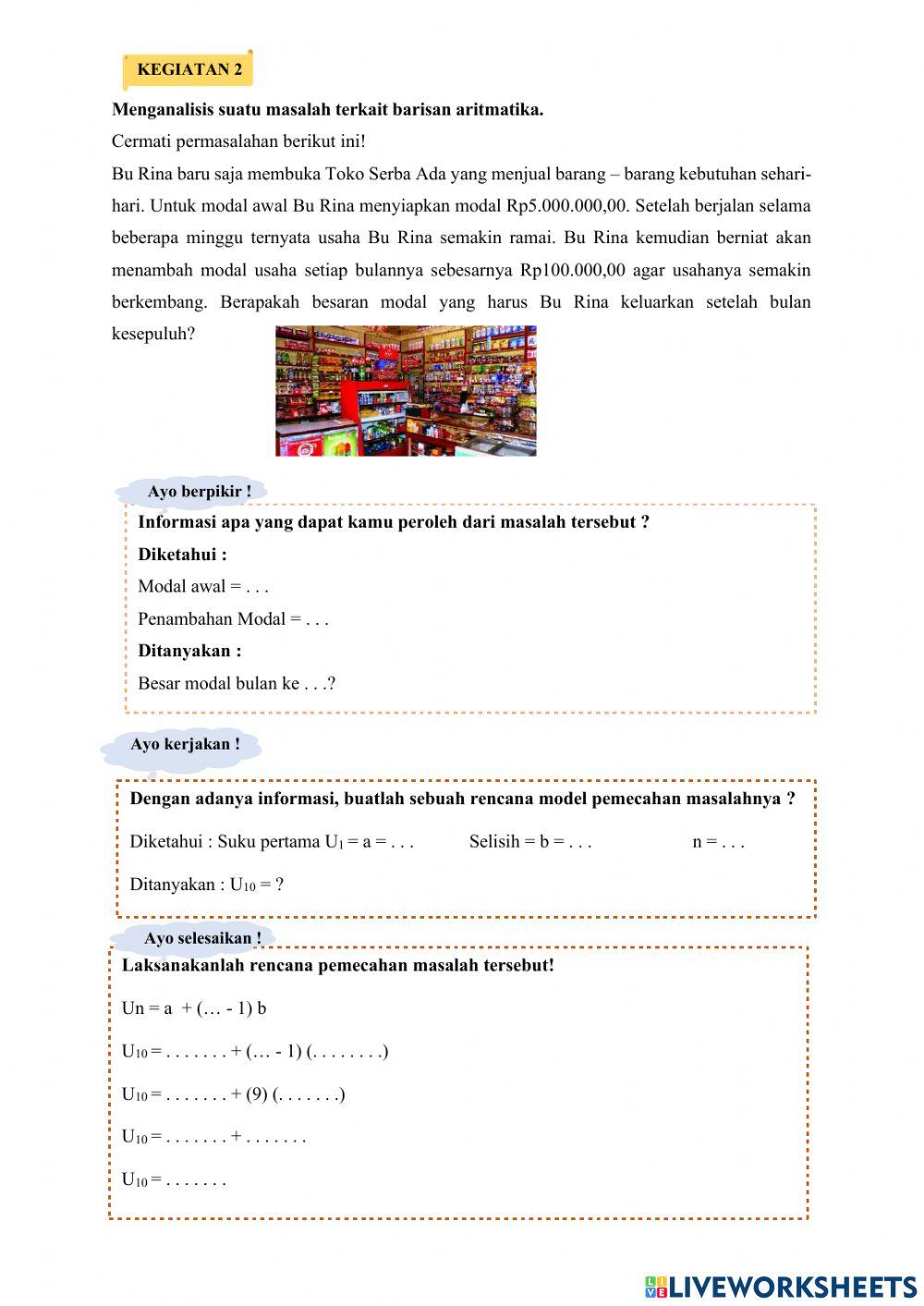 Lkpd barisan aritmatika