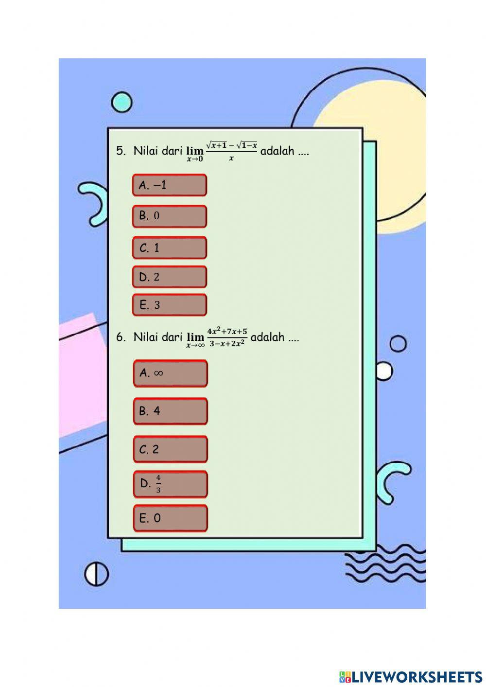 UTS Matematika Kelas XII