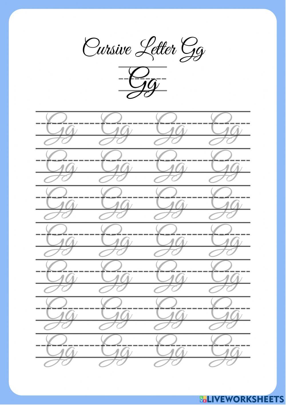 CURSIVE online exercise for | Live Worksheets