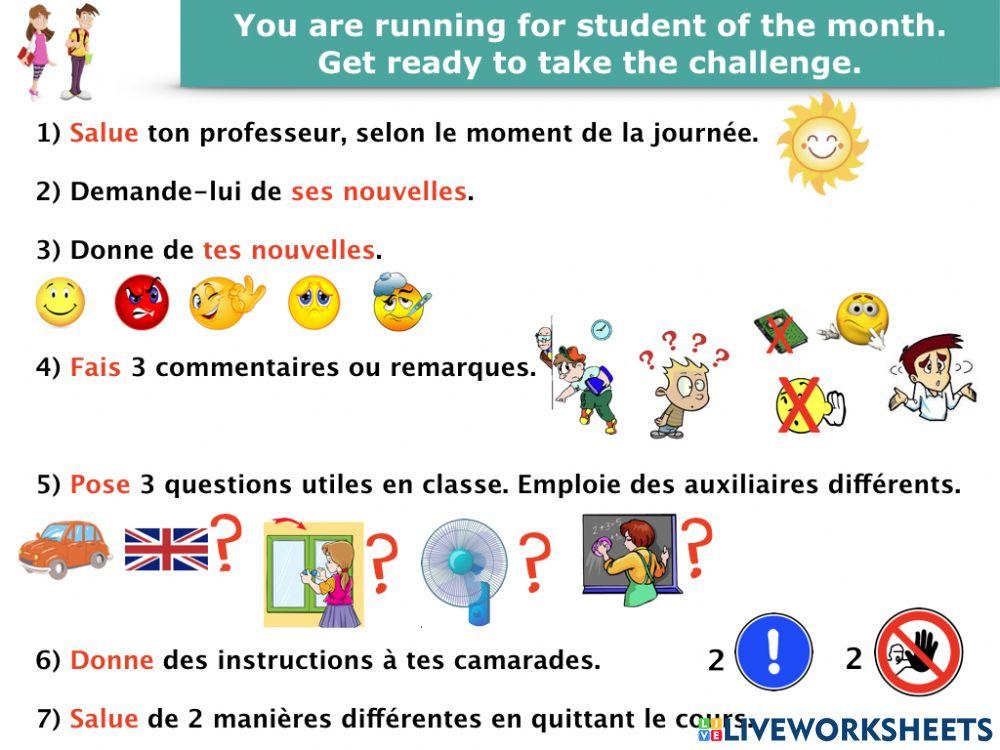 RUN FOR STUDENT OF THE MONTH!