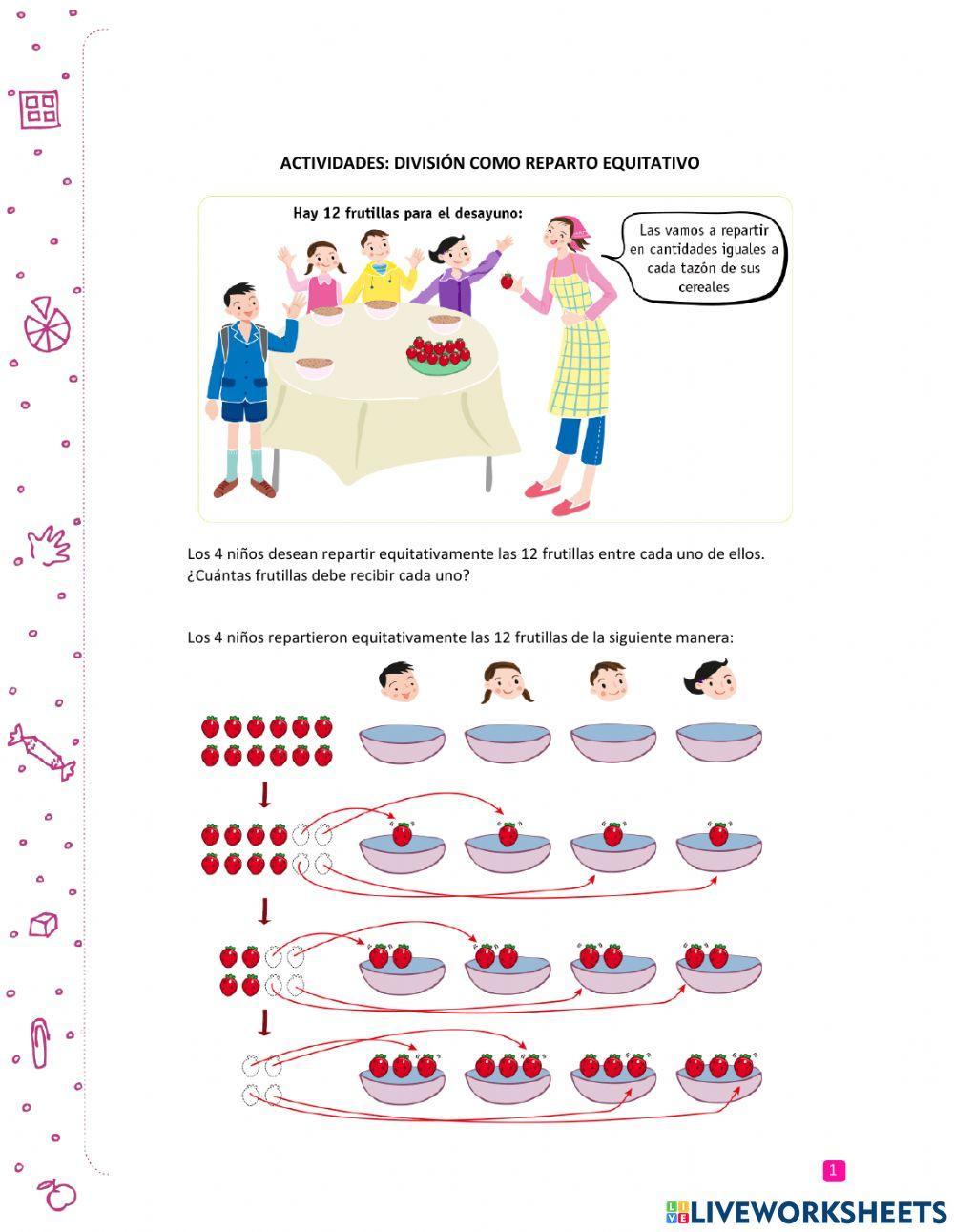 División con reparto equitativo