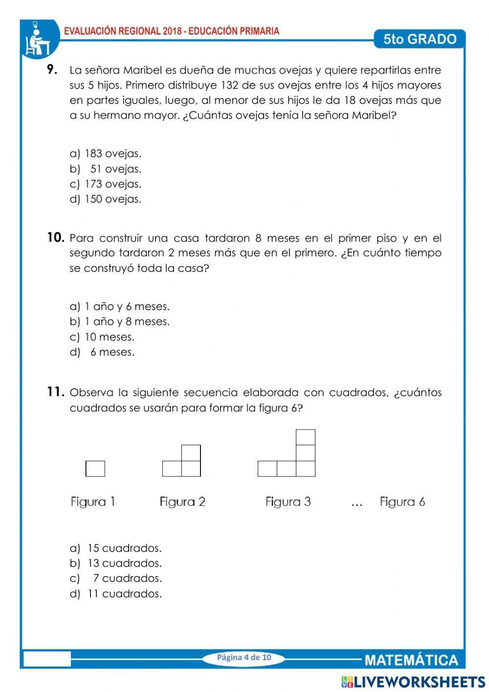 Evaluación matemática