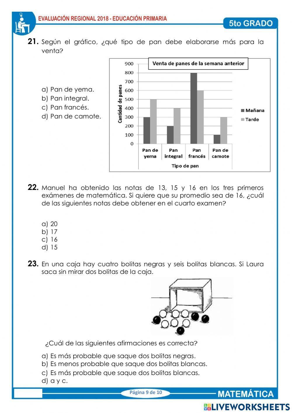 Evaluación matemática