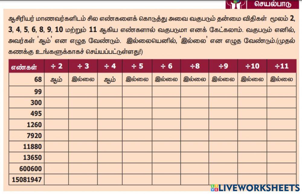 வகுபடும் தன்மை