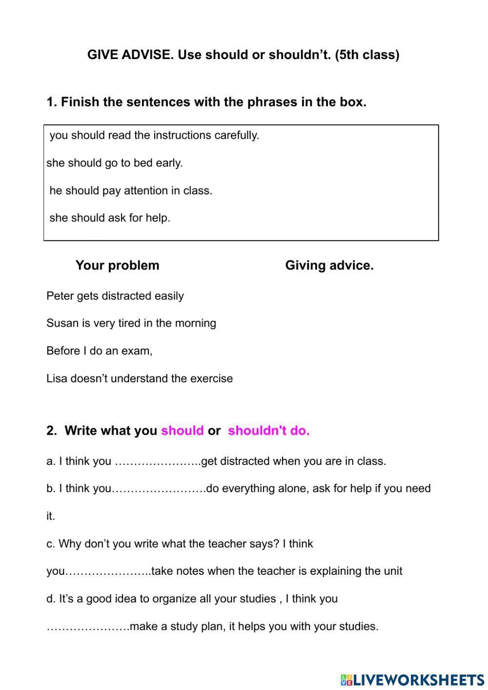 Should shouldn't must mustn't