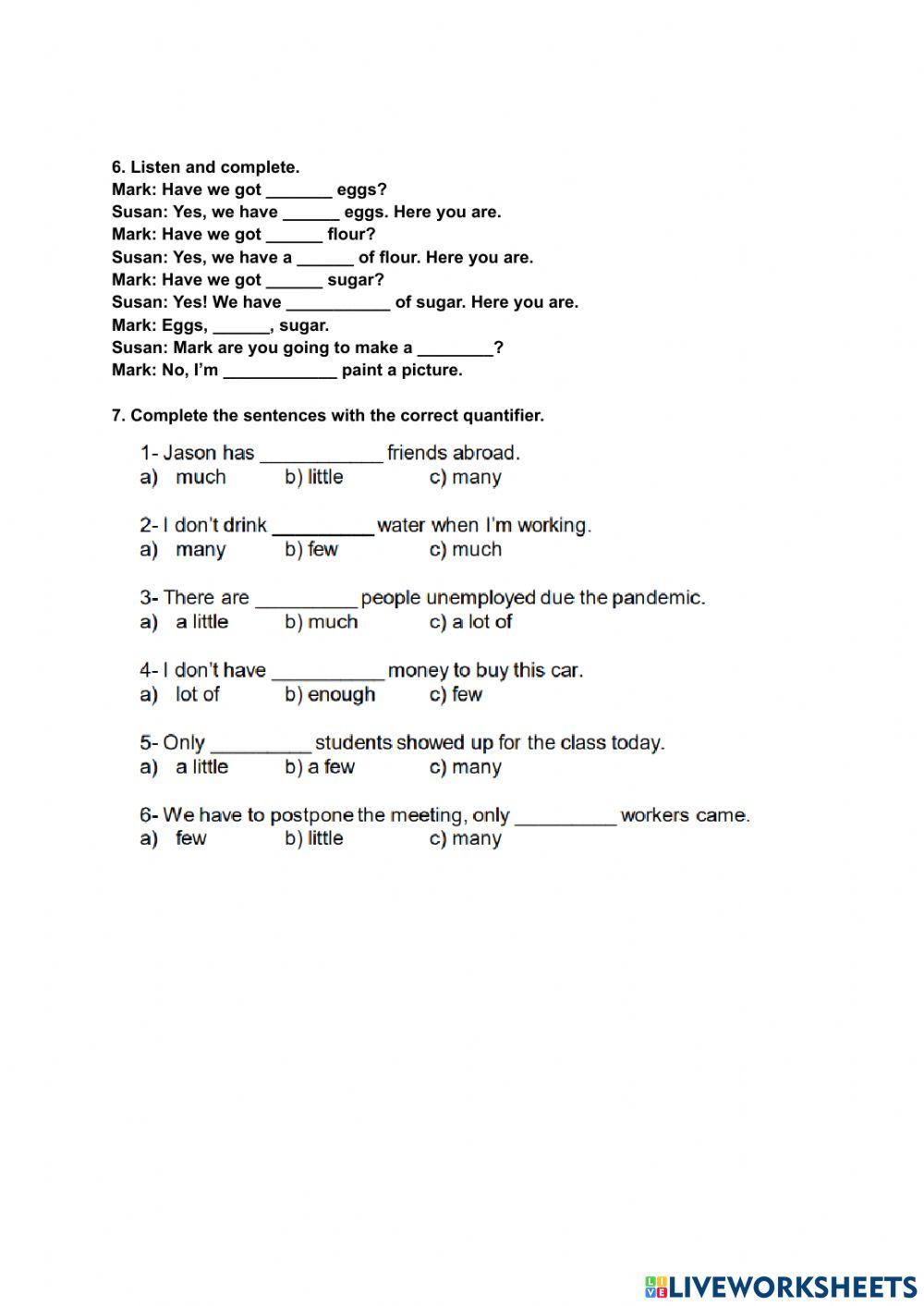Intermediate Level Exam
