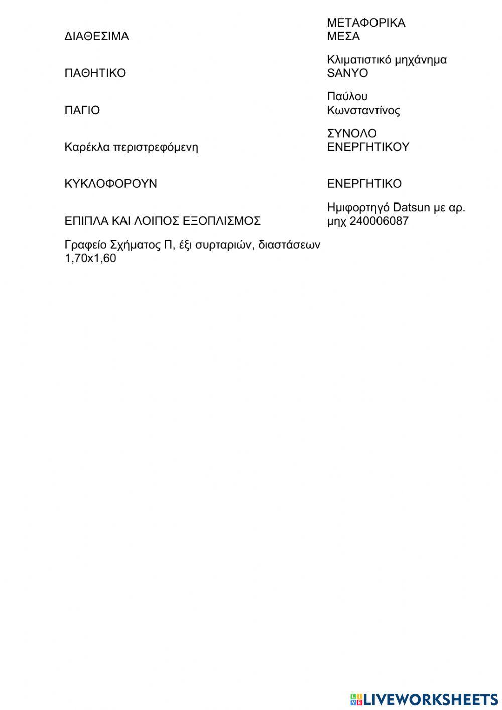 ΑΠΟΓΡΑΦΗ ΕΠΙΧΕΙΡΗΣΗΣ