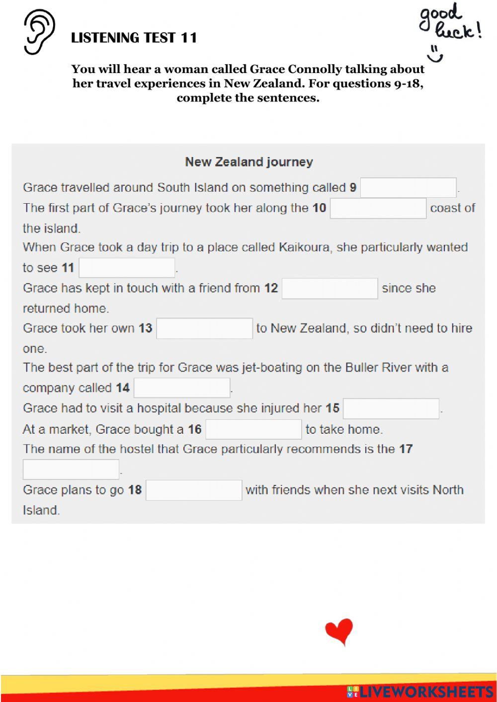 Listening test 11